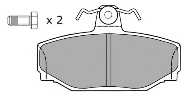 Комплект тормозных колодок, дисковый тормоз FBP-0825 FREMAX