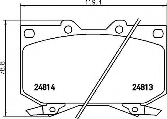 Комплект тормозных колодок, дисковый тормоз 8DB 355 014-711 HELLA