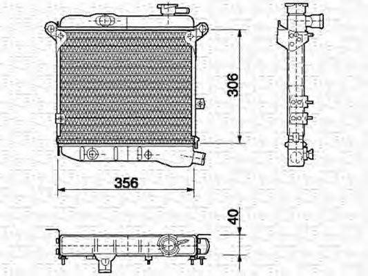 Радиатор, охлаждение двигателя 350213450000 MAGNETI MARELLI