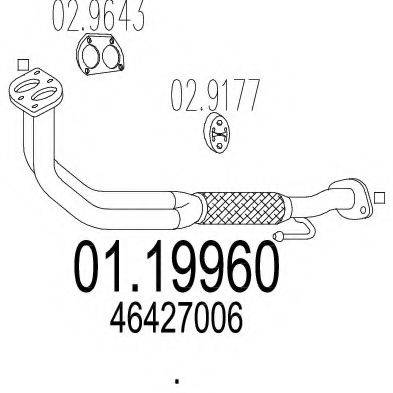 Труба выхлопного газа 01.19960 MTS