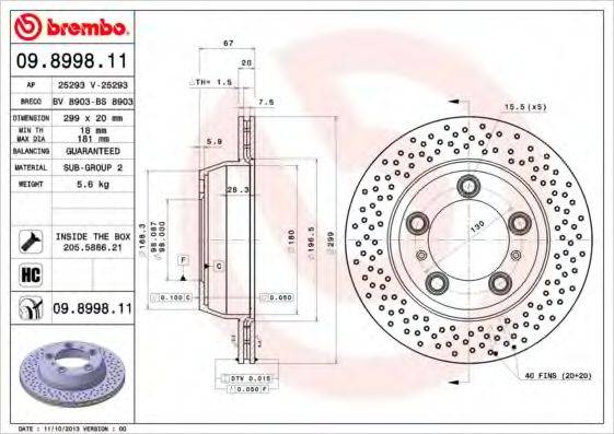 Тормозной диск BV 8903 BRECO