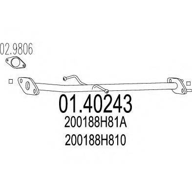 Труба выхлопного газа 01.40243 MTS