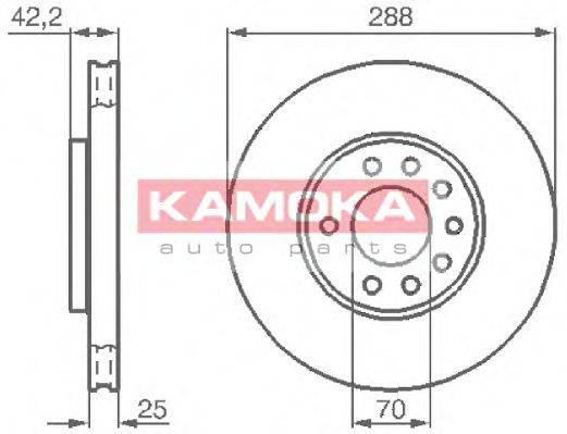 Тормозной диск 1031620 KAMOKA