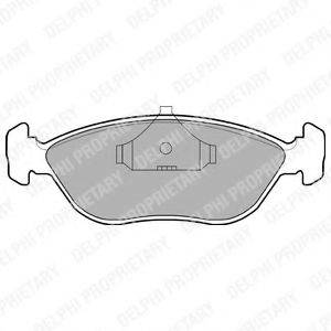 Комплект тормозных колодок, дисковый тормоз LP876 DELPHI