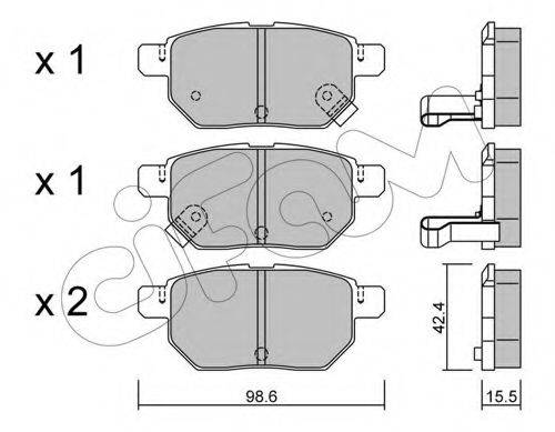 Комплект тормозных колодок, дисковый тормоз 822-746-1 CIFAM