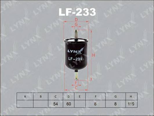 Фильтр топливный LF-233 LYNXauto