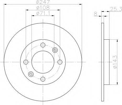 Тормозной диск 08.9602.75 BREMBO