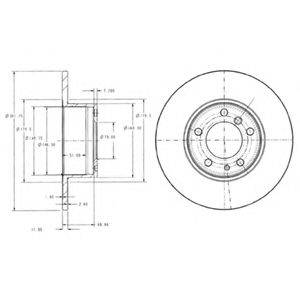 Тормозной диск 10405 LEMFORDER