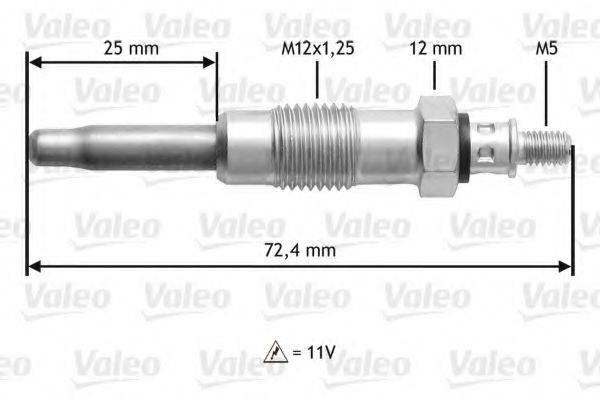 Свеча накаливания 345100 VALEO