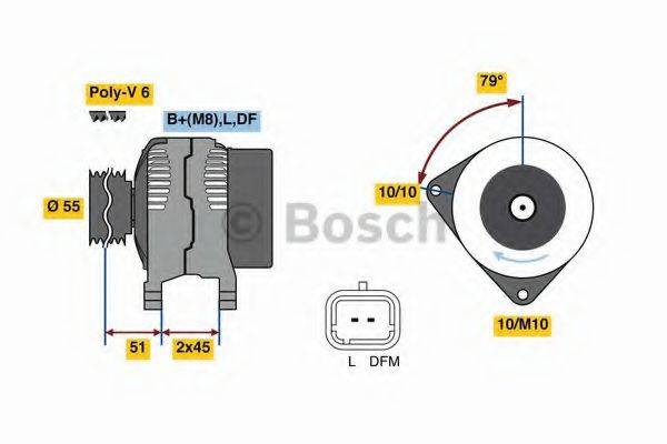 Генератор 0 986 081 350 BOSCH