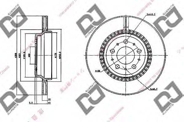 Тормозной диск BD1839 DJ PARTS