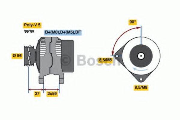 Генератор 0 123 515 008 BOSCH