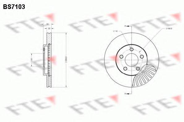 Тормозной диск BS7103 FTE