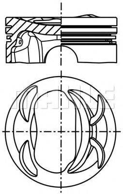 Поршень 028 PI 00117 000 MAHLE ORIGINAL