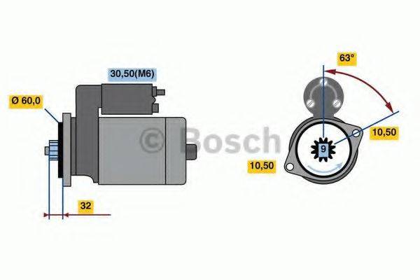 Стартер 0 001 125 613 BOSCH