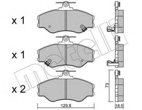 Комплект тормозных колодок, дисковый тормоз 22-0366-0 METELLI