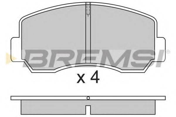 Комплект тормозных колодок, дисковый тормоз BP2296 BREMSI