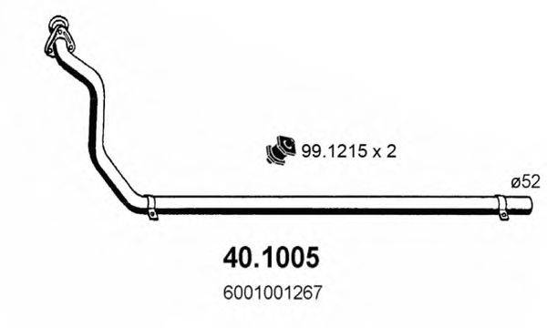 Труба выхлопного газа 40.1005 ASSO