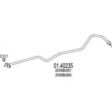 Труба выхлопного газа 01.40235 MTS