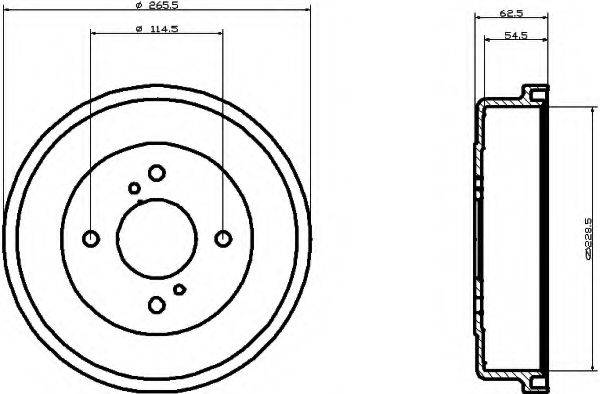 Тормозной барабан 8DT 355 300-341 HELLA