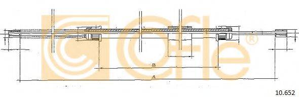 Трос, стояночная тормозная система 10.652 COFLE