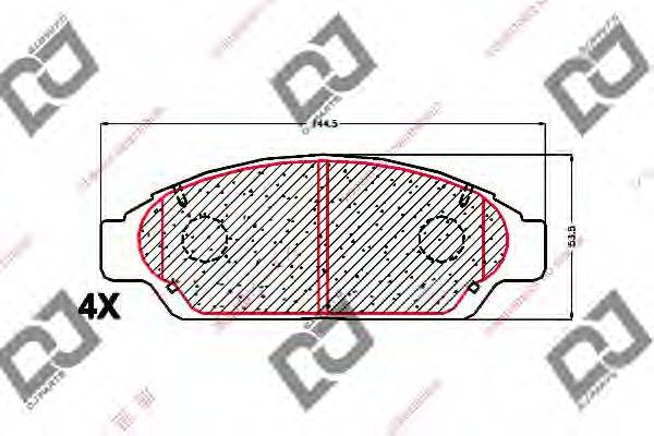 Комплект тормозных колодок BP1575 DJ PARTS