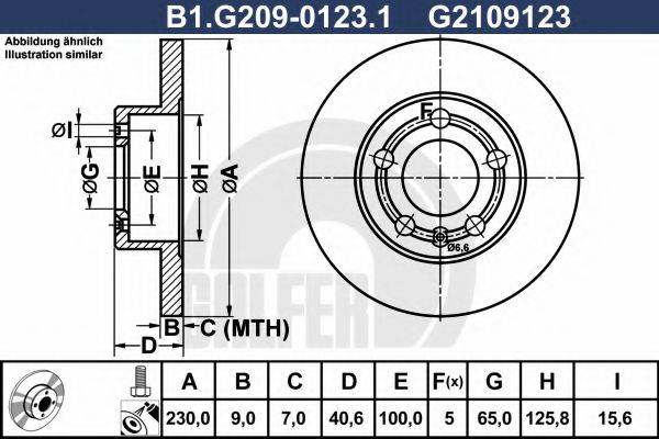 Тормозной диск B1.G209-0123.1 GALFER