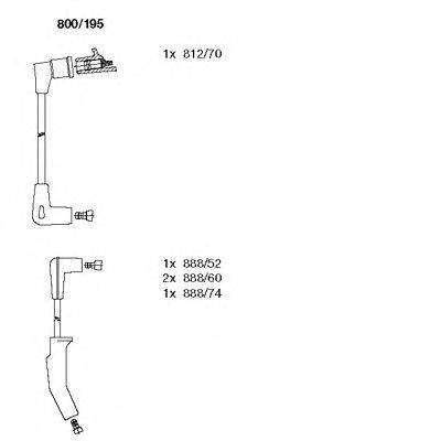 Комплект проводов зажигания 800/195 BREMI