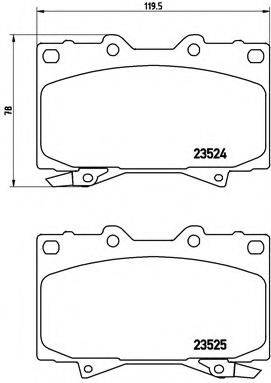 Комплект тормозных колодок, дисковый тормоз P 83 048 BREMBO