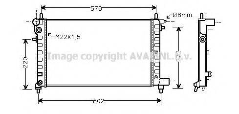 Радиатор, охлаждение двигателя PE2149 AVA QUALITY COOLING