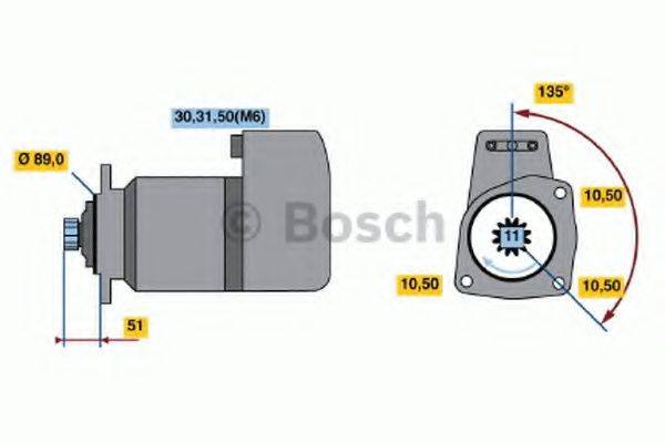 Стартер 0 986 011 580 BOSCH