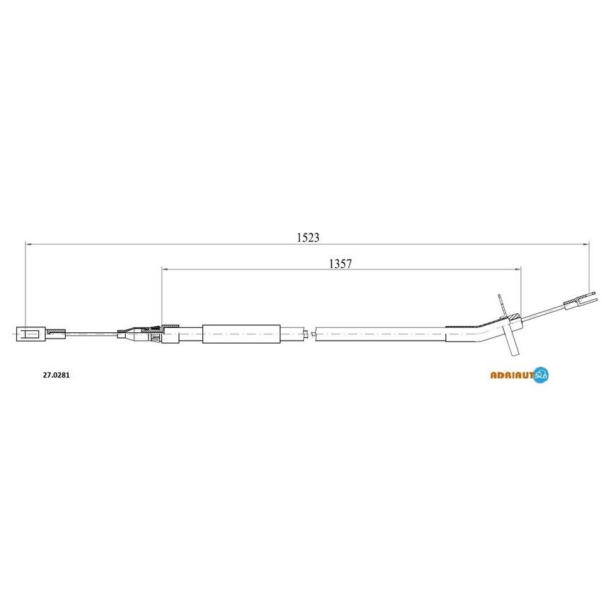 Трос стояночного тормоза 27.0281 ADRIAUTO