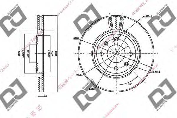 Тормозной диск BD1527 DJ PARTS