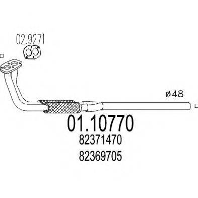 Труба выхлопного газа 01.10770 MTS