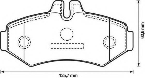 Комплект тормозных колодок, дисковый тормоз 571950J JURID