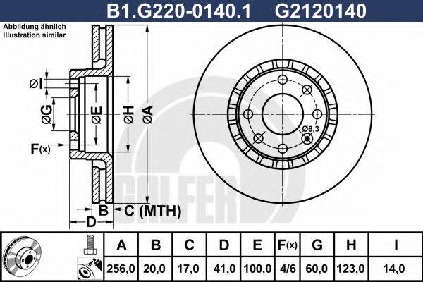 Тормозной диск B1.G220-0140.1 GALFER