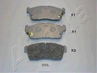 Комплект тормозных колодок, дисковый тормоз 50-08-809 ASHIKA