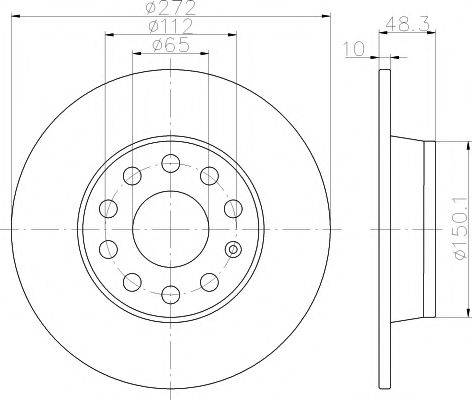 Тормозной диск 8DD 355 116-971 HELLA PAGID