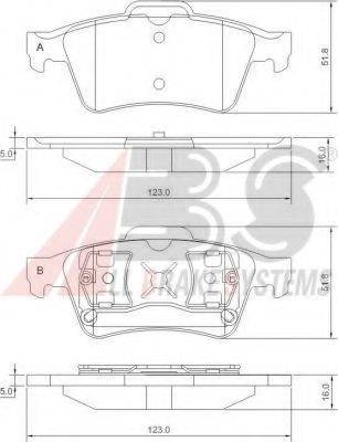 Комплект тормозных колодок P 59 044 A.B.S.