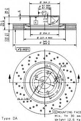 Тормозной диск 09.9382.11 BREMBO