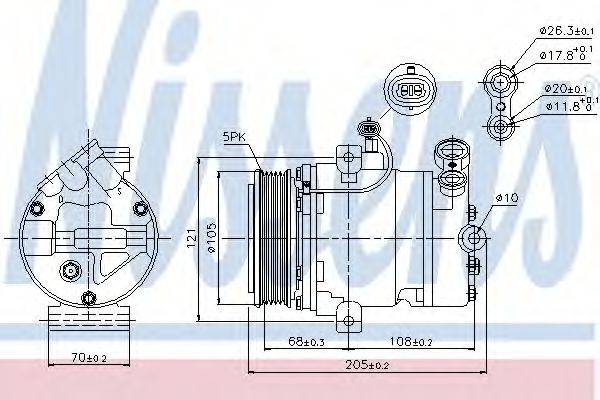 Компрессор, кондиционер 89024 NISSENS