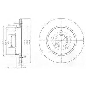 Тормозной диск BG3896 DELPHI