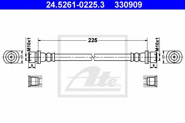 Тормозной шланг T 11 012 BREMBO