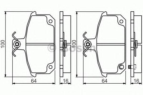 Комплект тормозных колодок, дисковый тормоз 0 986 494 531 BOSCH