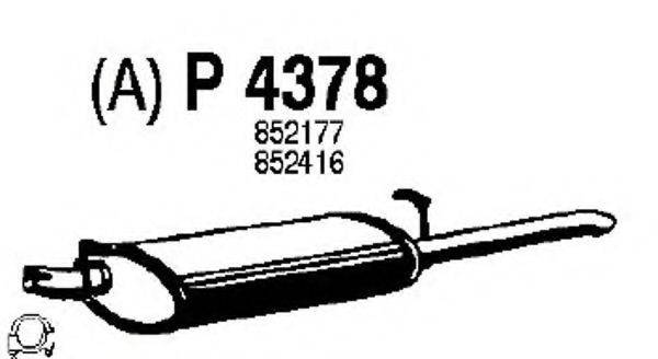 Глушитель выхлопных газов конечный P4378 FENNO