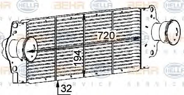 Интеркулер 8ML 376 723-511 HELLA