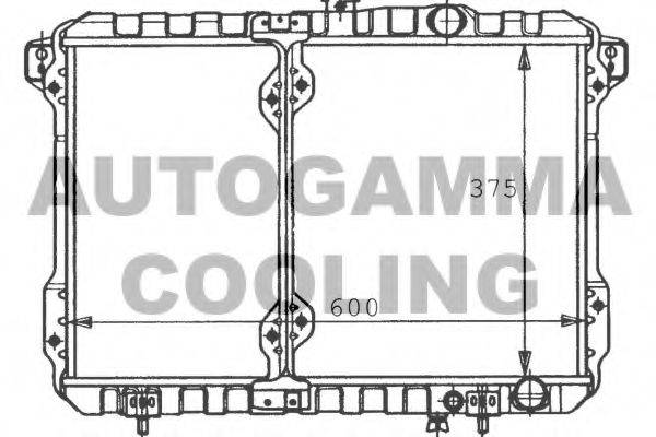 Радиатор, охлаждение двигателя 100581 AUTOGAMMA