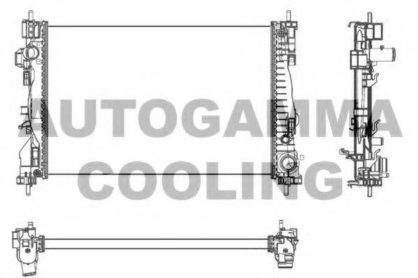 Радиатор, охлаждение двигателя 105625 AUTOGAMMA