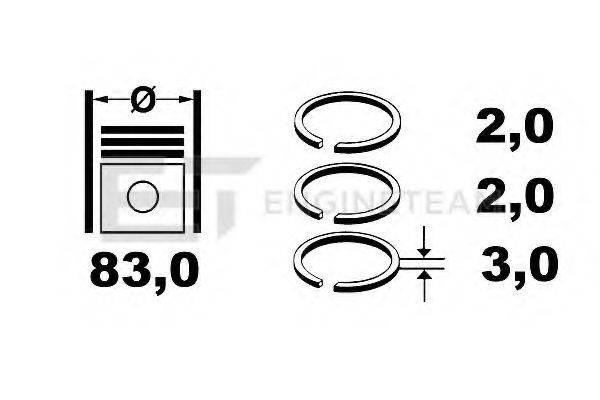 Комплект поршневых колец R1002700 ET ENGINETEAM