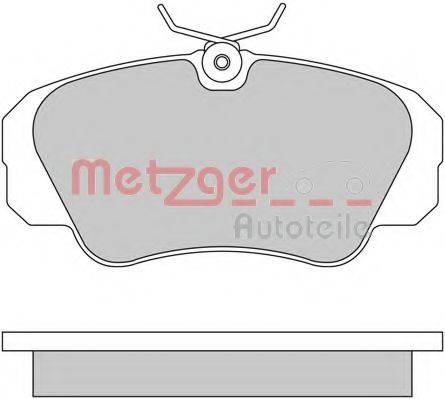Комплект тормозных колодок, дисковый тормоз 1170245 METZGER